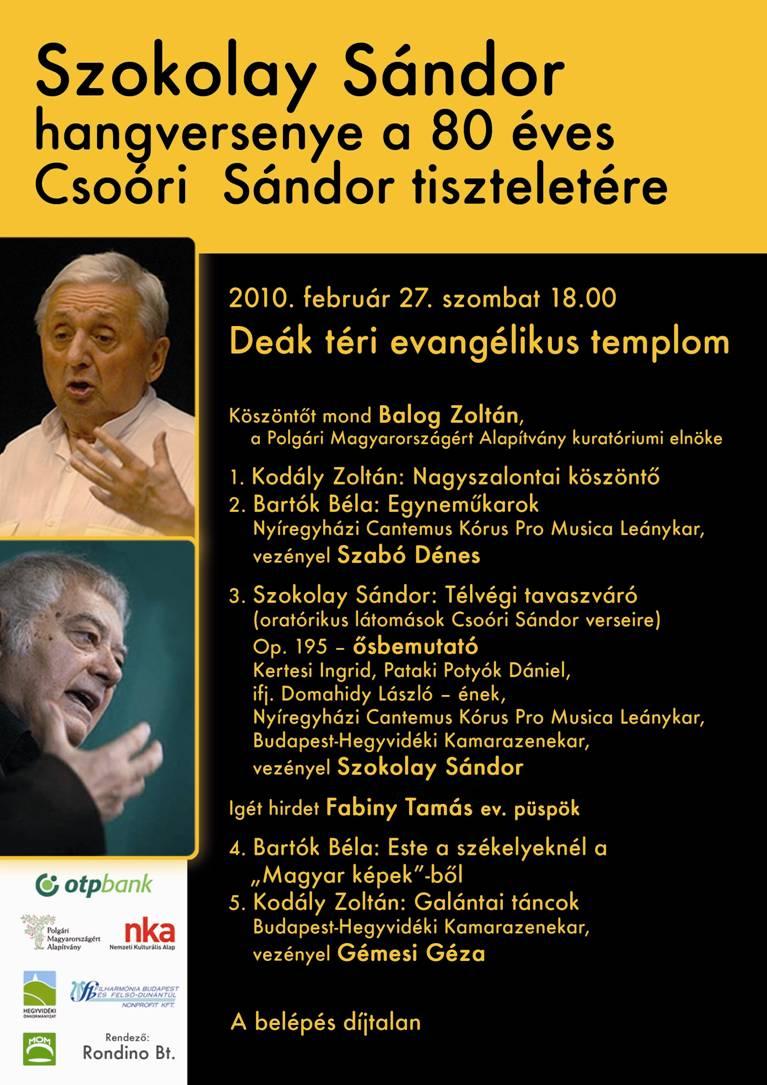 A nyolcvan éves Csoóri Sándor köszöntése a Deák téren