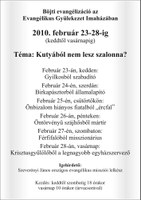 Böjti evangélizációra hívnak és várnak Kiskőrösön