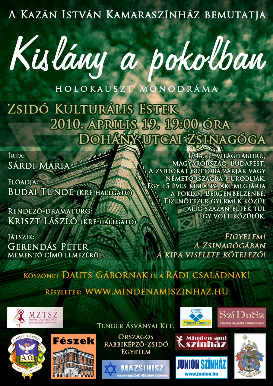Kislány a pokolban – holokauszt monodráma