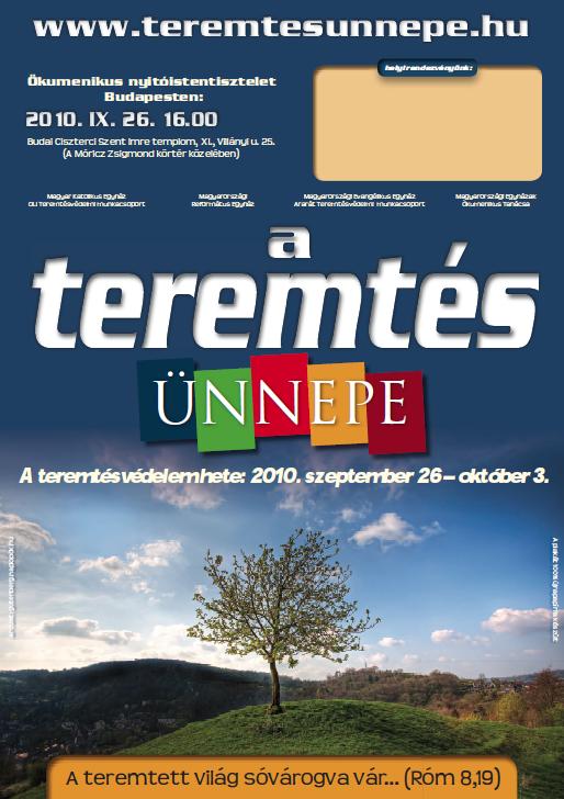 Ökumenikus istentisztelettel kezdődik a Teremtésvédelem Hete