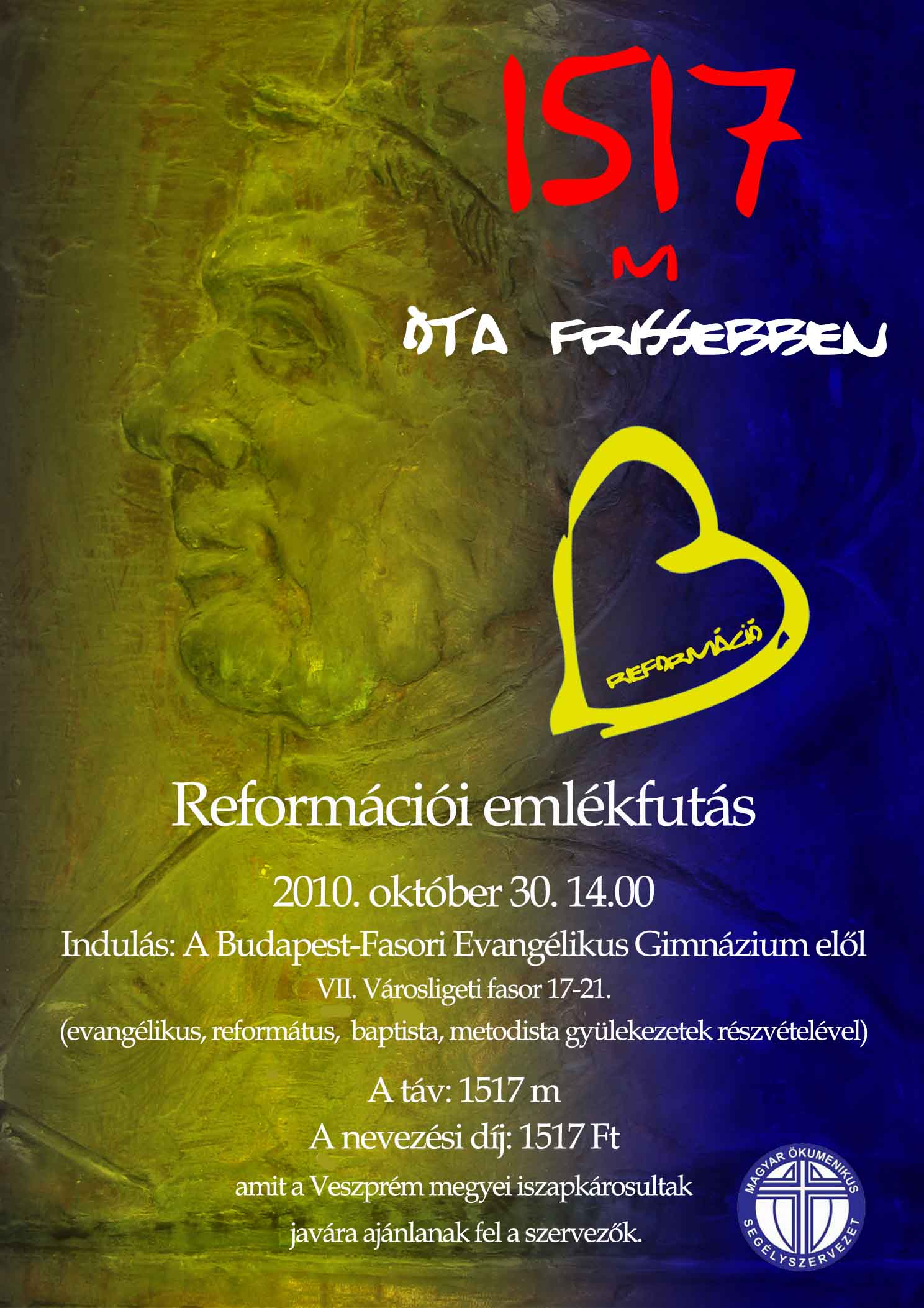 Reformációi emlékfutást rendeznek a Fasorban