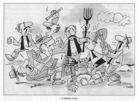 Teszák karikatúra
