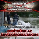 Honlapunk is csatlakozott a tűzijáték beruházásából segítsük az árvízkárosultakat kezdeményezéshez