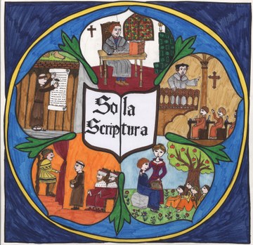 A Luther és a Biblia rajzpályázatra beadott kép