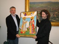 Cirill és Metód-ikont adtak át a Pécsi Görögkatolikus Egyházközségnek 