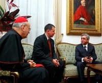 Erdő Péter bíboros fogadta az örmény elnököt 